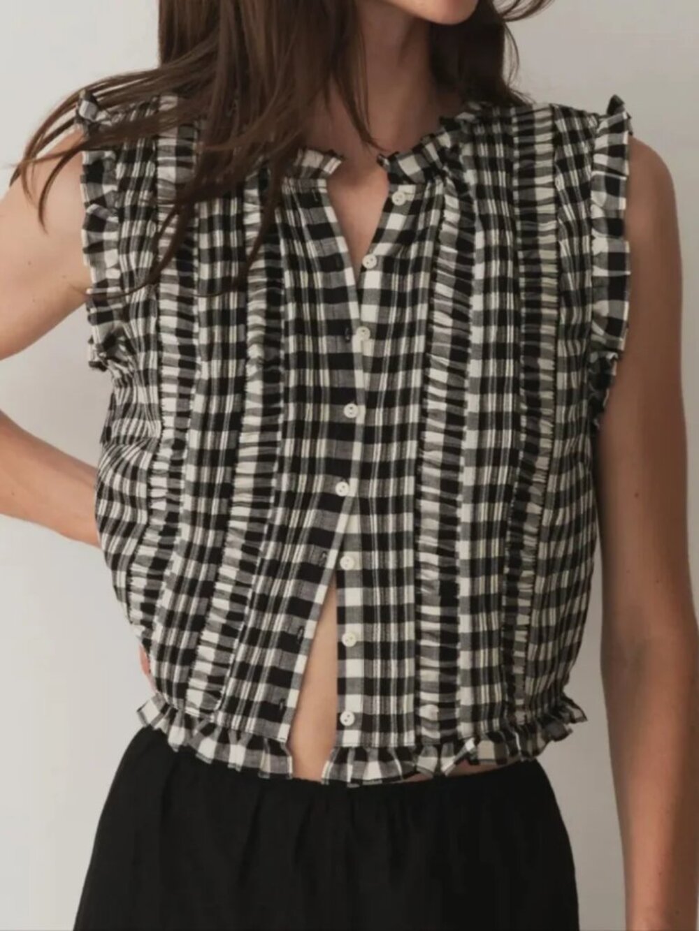Doen Harietta Top Marilyn Gingham